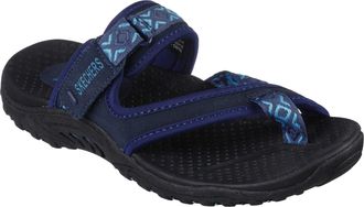 Skechers Womens Reggae Trailway Flip Flop, Navy/Blue, 6 UK (9 US)
