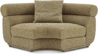 Castlery Textured Boucle Corner Sofa with Feather Filled Seats - Brown | Castlery