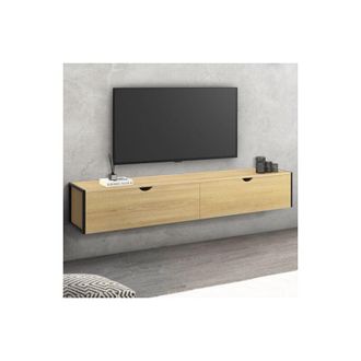 IDMarket Detroit Mueble Tv Suspendido 2 Puertas Dise&ntilde;o Industrial 180 Cm