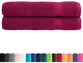 vidaXL Toallas Premium Solund 2 Unidades Burdeos 100x200 Cm 600 Gsm Vidaxl