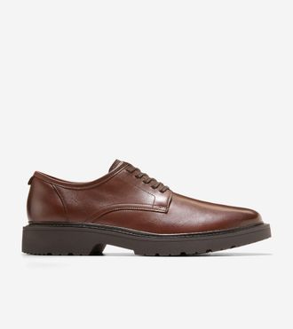 Cole Haan Mens Broome Grand Lug Sole Plain Toe Oxford Shoes - Brown Size 10.5