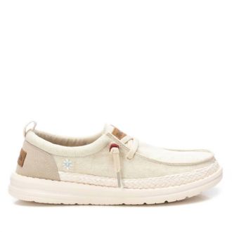 Xti Womens Dockside Canvas Loafer In Ice