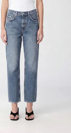 A Gold E Jeans Valen modello straight a vita media in denim