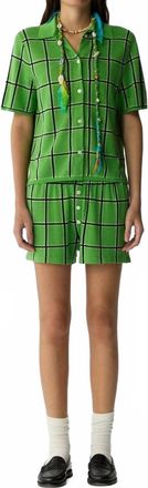 Guest In Residence Picnic Plaid Short In Match Point Combo