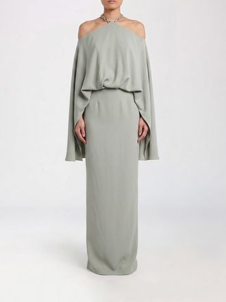 Taller Marmo Cyclades Crystal Viscose Long Tunic with Jewel Halterneck