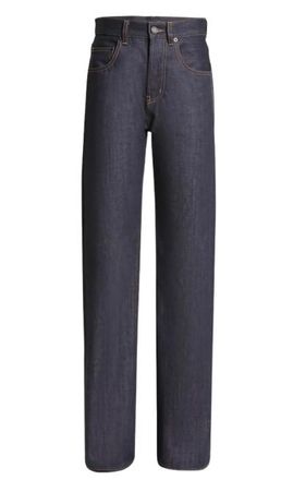 Saint Laurent Indigo Denim Clyde High-Rise Straight Jeans Size L