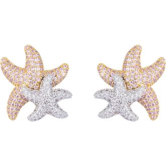 Eye Candy Los Angeles Star Fish CZ Crystal Stud Earrings in Multicolor at Nordstrom Rack