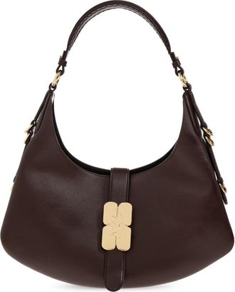 Ganni Small Kat Bag - Dames - Schoudertassen - Bruin - ONE Size - Leer - Tassen