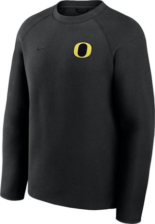 Nike Oregon Tech Fleece Nike Mens College Pullover Crew in Black | 05L6912ZUON-6DU