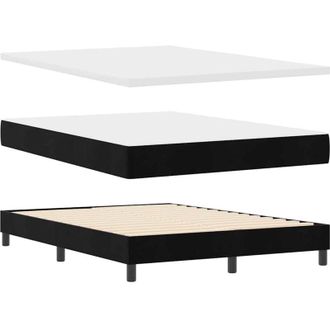 vidaXL Cama Con Somier Y Colch&oacute;n Gris Oscuro 80x200 Cm Terciopelo Vidaxl