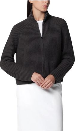 Lisa Yang Sadie Ritssluiting Vest - Dames - Vesten - Grijs - M - Kasjmier - Truien & Vesten