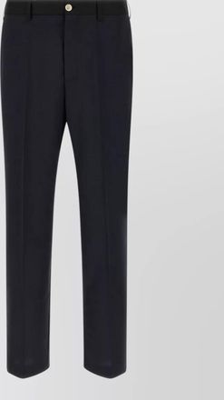Marni tropical wool tailored crease trousers belt loops