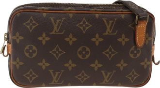 Louis Vuitton Pochette Marly Bandouliere Monogram Canvas Brown Canvas Handbag (Pre-Owned)