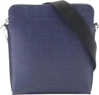 Loewe Pre-owned Cross Body Bags, male, Blue, Size: ONE SIZE Pre-owned Goya Crossbody BAG leather shoulder bag