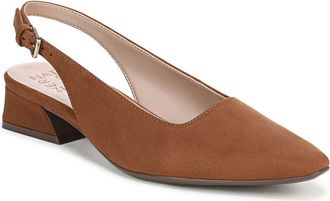 Naturalizer Ginger Slingback Pump - Wide Width Available in Dark Chestnut Brown Microfiber at Nordstrom Rack, Size 7.5