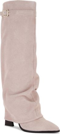 Free People Womens Felicity Foldover Boots In Dust Bunny