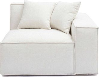 TOV Furniture Tov Furniture Mindy Chenille Basketweave Raf Corner Chair