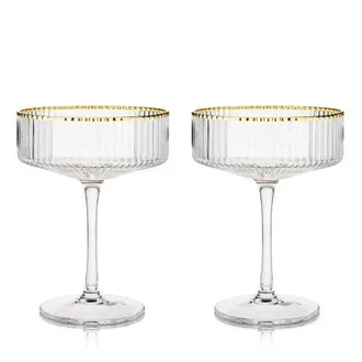 Viski Meridian Crystal Coupe Glasses Set of 2 in Clear at Nordstrom