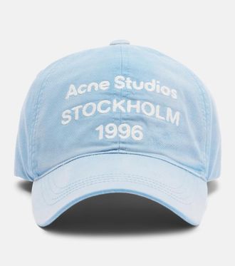 Acne Studios Logo cotton twill baseball cap