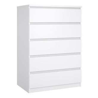 Furniture To Go Naia Chest of 5 Drawers in White