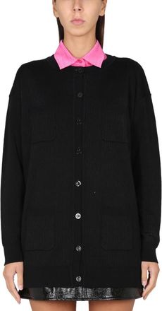 Moschino Black Logo Round Neck Sweater