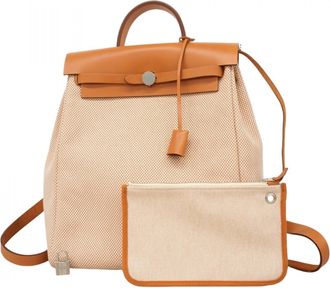 Herm&egrave;s Natural Backpack (Pre-Owned)