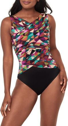 Miraclesuit Brio One-Piece Swimsuit in Pink Multi at Nordstrom, Size 18