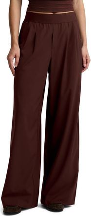 Beyond Yoga Pleated Wide Leg Pants in Iced Mocha at Nordstrom, Size X-Large