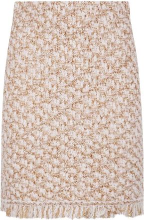 Fabiana Filippi Rokken, Dames, Veelkleurig, XS, Nylon, Elegante Zijde & Nylon Beige Rok