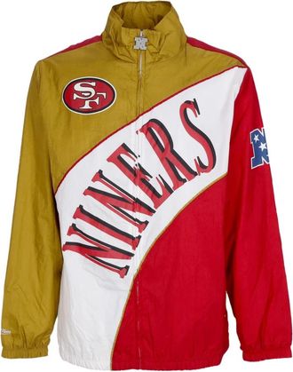 Mitchell & Ness NFL Gebogen Windbreaker Jas SF49ers - Heren - Zomerjassen - Veelkleurig - S - Nylon - Jassen