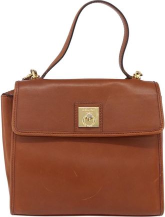 Celine Handbag Leather Brown Leather Handbag (Pre-Owned)