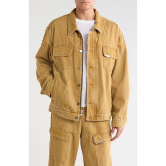 Rta Danny Denim Trucker Jacket in Vintage Khaki at Nordstrom Rack, Size Xx-Large