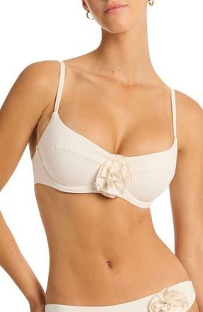 Sea Level Australia Casa Del Mar Underwire Bikini Top in Coconut at Nordstrom Rack, Size 8 Us / 12 Au