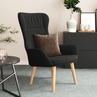 Nova Sill&oacute;n De Relax De Tela Negro Vidaxl