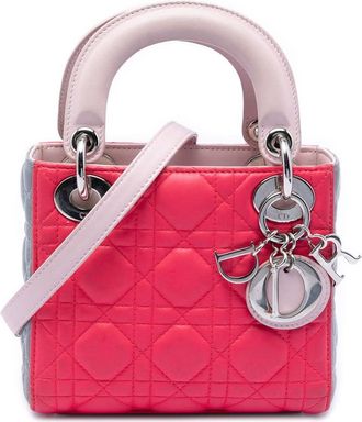 Dior Pre-owned Dior Mini Tricolor Lambskin Cannage Lady Dior Ladies 3F0TX65NC2Z7KFOV