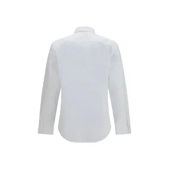 Burberry Mens White Cotton Dress Shirt