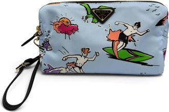 Prada Blue Nylon Pouch (Pre-Owned)