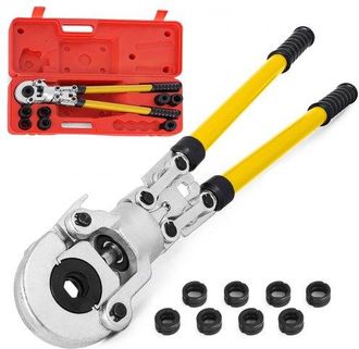 OEM Presszange U16, U20, U25, U32, Th16, Th20, Th26, Th32 Mm, Crimpzange Presszange 6 T Druckkraft, Rohrpresszange Mit Um 360&deg; Drehbarem Kopf Und Ergonomi