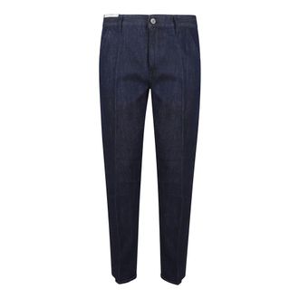 Pantaloni Torino Heren, Broeken, Blauw, Maat: W31 Katoen