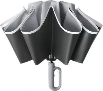 Generic Compact Inverted Umbrella with Never Forget Carabiner Handle - Travel Umbrella Windproof Strong, Automatic Umbrellas for wind rain, Auto Open Close, 1