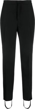Wardrobe.NYC slim-fit stirrup trousers - women - Silk/Viscose - L - Black