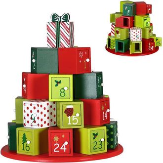 Trade Shop Trade Shop - Calendario Avvento Regali Di Natale In Legno 24 Cassetti Decorazioni Natalizie