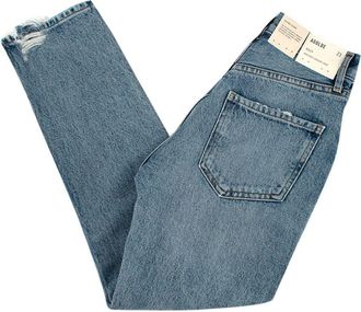 A Gold E Riley High Rise Straight Cropped Distressed Jeans Size XXS