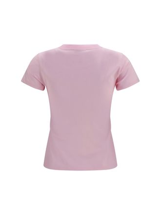 Ganni Teddy Forest Graphic Print T-Shirt - Pink