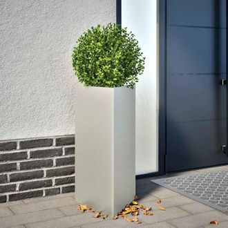 vidaXL Vidaxl - Jardineras Triangulares 2 Uds Acero Inoxidable 40x40x75 Cm