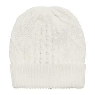 Americandreams Billy Cotton Beanie - Dames - Hoeden - Wit - ONE Size - Katoen - Accessoires