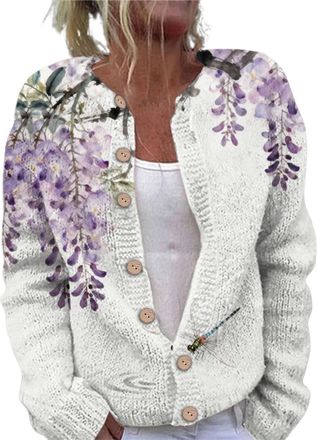 Generic Christmas Cardigan for Women UK Fairisle Sweater Cardigan Ethnic Argyle Vintage Jackets Outwear Colorful Boho Jacquard Icelandic Jumpers Coat 2025 Fal