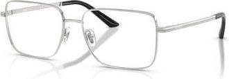 Versace 55mm Rectangle optical glasses in Silver at Nordstrom