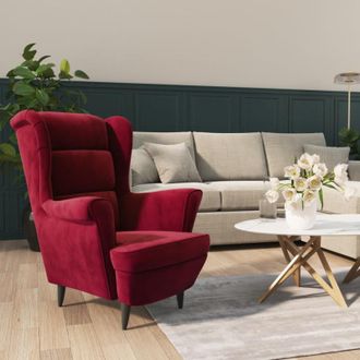 vidaXL Sill&oacute;n De Tela Color Vino Vidaxl