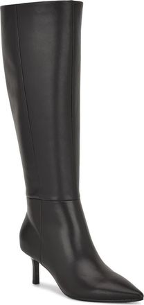 Nine West Kimdee 9x9 Pointed Toe Knee High Boot in Black 001 at Nordstrom, Size 10.5 Regular Calf